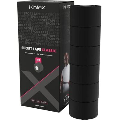 Kintex 6 Rollen Sporttape Classic 3,8 cm x 10 m, starres Tape für Sport Kintex 6 Rollen Sporttape Classic 3,8 cm x 10 m, starres Tape für Sport
