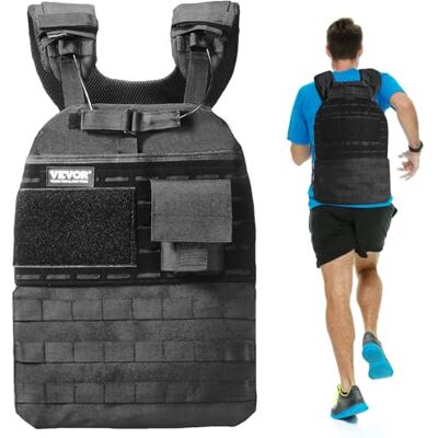 VEVOR Gewichtsweste 18,14 kg, verstellbare Gewichtsjacke für Männer und Frauen, Trainingsgerät für Kraft- und Ausdauertraining Laufen Joggen Gehen Fitness Gewichtsverlust Schwarz VEVOR Gewichtsweste 18,14 kg, verstellbare Gewichtsjacke für Männer und Frauen, Trainingsgerät für Kraft- und Ausdauertraining Laufen Joggen Gehen Fitness Gewichtsverlust Schwarz