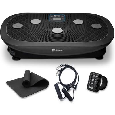 Lifepro Vibrationsplatte Trainingsgerät für Lymphdrainage Rumblex Plus 4D Triple-Motor-Oszillation, Linear- und Pulsationsmodus, LED-Panel, Fernbedienung Schwarz Lifepro Vibrationsplatte Trainingsgerät für Lymphdrainage Rumblex Plus 4D Triple-Motor-Oszillation, Linear- und Pulsationsmodus, LED-Panel, Fernbedienung Schwarz