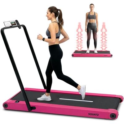 SQUATZ Walking Pad Laufband mit Vibrationsplatte, klappbares Laufband für Zuhause und Home Office, Fernbedienung, LED Display, leiser Motor, bis 120 kg SQUATZ Walking Pad Laufband mit Vibrationsplatte, klappbares Laufband für Zuhause und Home Office, Fernbedienung, LED Display, leiser Motor, bis 120 kg