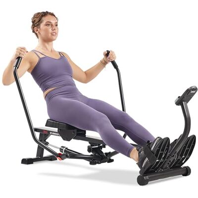 Sunny Health & Fitness Smart Kompaktes Rudergerät mit Vollbewegung, Einstellbarem Widerstand, Gelenkschonendem Ganzkörper-Workout, Langem Gleitrail, Max Benutzergewicht 180 kg, Kostenlose SunnyFit-App Sunny Health & Fitness Smart Kompaktes Rudergerät mit Vollbewegung, Einstellbarem Widerstand, Gelenkschonendem Ganzkörper-Workout, Langem Gleitrail, Max Benutzergewicht 180 kg, Kostenlose SunnyFit-App