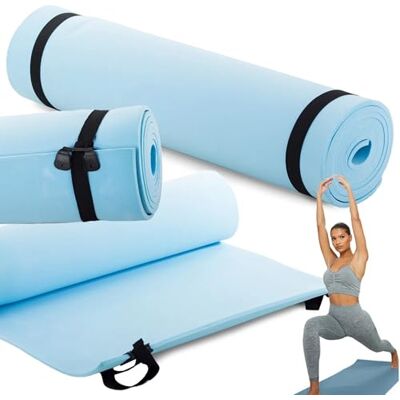 PARENCE . Yoga- und Fitnessmatte 180 x 50 cm – Dicke 0,5 cm – rutschfeste Trainingsmatte mit Trageriemen – Blau PARENCE . Yoga- und Fitnessmatte 180 x 50 cm – Dicke 0,5 cm – rutschfeste Trainingsmatte mit Trageriemen – Blau
