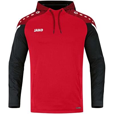 JAKO Herren Kapuzensweatshirt Performance, Rot/Schwarz, L JAKO Herren Kapuzensweatshirt Performance, Rot/Schwarz, L