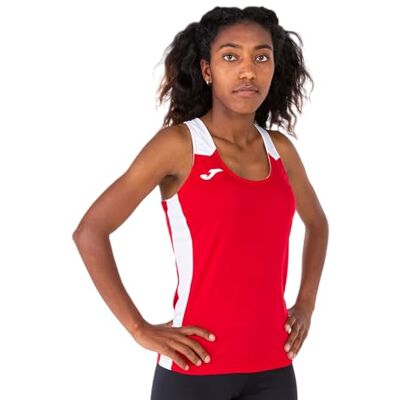 Joma Débardeur Femme Record II, Unisex, Rot/Weiß, XS Joma Débardeur Femme Record II, Unisex, Rot/Weiß, XS