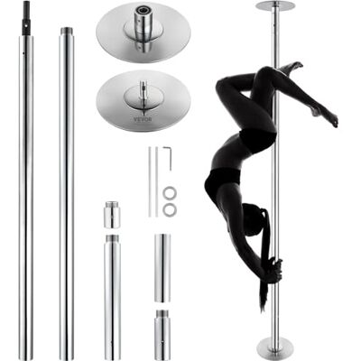 VEVOR Professionelle Tanzstange, Pole Dance Tragbare Tanzstange Profi ca. 210,5–278,4 cm Höhenverstellbare Abnehmbare Fitnessstange Spinning Fitness Silber, Tanzstange Fitnessstudios, Club, Party VEVOR Professionelle Tanzstange, Pole Dance Tragbare Tanzstange Profi ca. 210,5–278,4 cm Höhenverstellbare Abnehmbare Fitnessstange Spinning Fitness Silber, Tanzstange Fitnessstudios, Club, Party