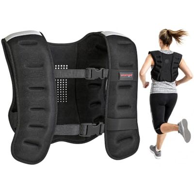 SPORTNOW Gewichtsweste 10 KG mit Reflektierenden Streifen Damen Herren Verstellbaren Gurten, Trainingsweste Laufweste, Muskelaufbau, Krafttraining, Laufen, Fitness, Cross Training SPORTNOW Gewichtsweste 10 KG mit Reflektierenden Streifen Damen Herren Verstellbaren Gurten, Trainingsweste Laufweste, Muskelaufbau, Krafttraining, Laufen, Fitness, Cross Training