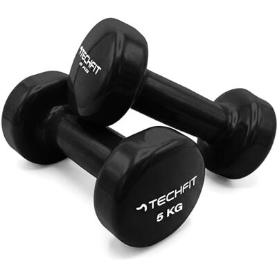 TechFit Neopren-Hantel 5 kg Gusseisen, rutschfest, schwarz TechFit Neopren-Hantel 5 kg Gusseisen, rutschfest, schwarz