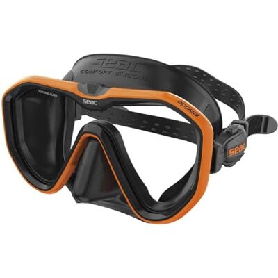 SEAC Appeal, Italien hergestellte Einglas-Tauchmaske mit Einer 3D-Schnalle direkt am Maskenkörper SEAC Appeal, Italien hergestellte Einglas-Tauchmaske mit Einer 3D-Schnalle direkt am Maskenkörper