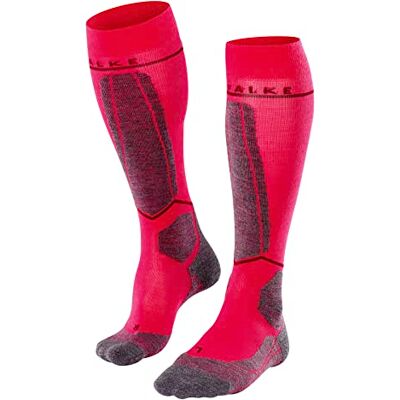 FALKE Damen Skisocken SK4 Advanced Compression Light W Kh Wolle Funktionsmaterial mit Kompression 1 Paar, Rot Rose 8564, 39-40 FALKE Damen Skisocken SK4 Advanced Compression Light W Kh Wolle Funktionsmaterial mit Kompression 1 Paar, Rot Rose 8564, 39-40
