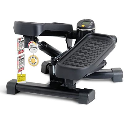 SportPlus 2-in-1 Mini-Stepper Mit Patentierter Umschalttechnik, Swing- und Auf-und-Ab-Stepper in Einem Gerät, Bis 100kg, Verschleißfreie Hydraulik-Zylinder, schwarz/gelb SportPlus 2-in-1 Mini-Stepper Mit Patentierter Umschalttechnik, Swing- und Auf-und-Ab-Stepper in Einem Gerät, Bis 100kg, Verschleißfreie Hydraulik-Zylinder, schwarz/gelb