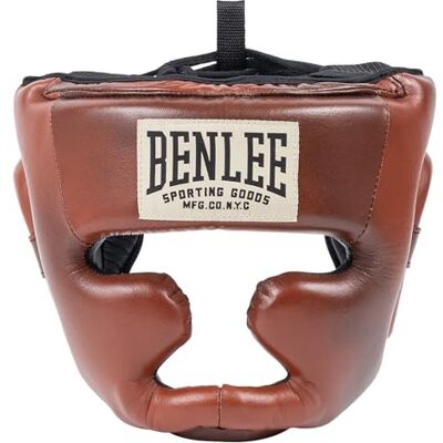 BENLEE Leather Head Protection Premium HEADGUARD L/XL Brown/Black/Beige, 199043 BENLEE Leather Head Protection Premium HEADGUARD L/XL Brown/Black/Beige, 199043