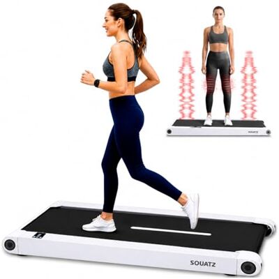 SQUATZ Walking Pad Laufband mit Vibrationsplatte, klappbares Laufband für Zuhause und Home Office, Fernbedienung, LED Display, leiser Motor, bis 120 kg SQUATZ Walking Pad Laufband mit Vibrationsplatte, klappbares Laufband für Zuhause und Home Office, Fernbedienung, LED Display, leiser Motor, bis 120 kg
