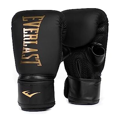 Everlast Cardio Elite Boxhandschuhe (L/XL) Gold/Schwarz, für Sandsack, Pratzen & Speed, offener Daumen, Wickelverschluss, doppelte Schaumstoffpolsterung – Original Everlast Cardio Elite Boxhandschuhe (L/XL) Gold/Schwarz, für Sandsack, Pratzen & Speed, offener Daumen, Wickelverschluss, doppelte Schaumstoffpolsterung – Original