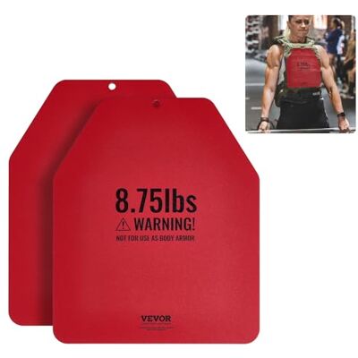 VEVOR Gewichtsplatten für Gewichtswesten 8 kg Set (2 x 4 kg), Flache Gewichtswestenplatten für WODs & Funktionelles Training, Ergonomisches Zusatzgewicht für Krafttraining, Laufen und Fitness, Rot VEVOR Gewichtsplatten für Gewichtswesten 8 kg Set (2 x 4 kg), Flache Gewichtswestenplatten für WODs & Funktionelles Training, Ergonomisches Zusatzgewicht für Krafttraining, Laufen und Fitness, Rot