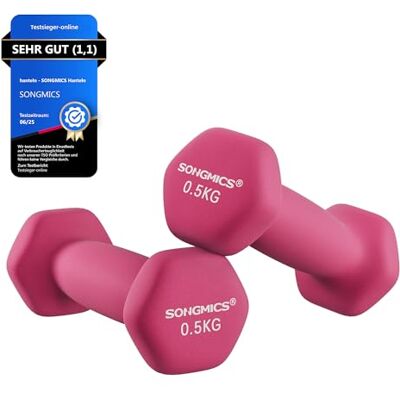 SONGMICS Kurzhanteln 2er Set Hanteln Hexagon Neopren Beschichtung Krafttraining Workout Fitness Training Zuhause SONGMICS Kurzhanteln 2er Set Hanteln Hexagon Neopren Beschichtung Krafttraining Workout Fitness Training Zuhause