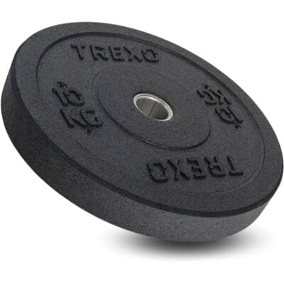 TREXO Olympic Bumper Hantelscheibe Gummiertes Material für Langhantel 50 mm Durchmesser Langlebige FitnessScheibe Krafttraining Crossfit TREXO Olympic Bumper Hantelscheibe Gummiertes Material für Langhantel 50 mm Durchmesser Langlebige FitnessScheibe Krafttraining Crossfit