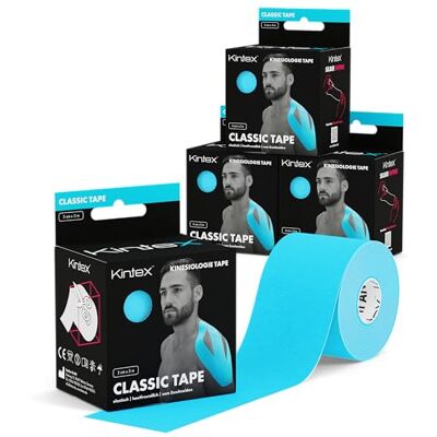 Kintex Kinesiologie Tape 4 Rollen 5 cm x 5 m, elastisch & wasserfest Kintex Kinesiologie Tape 4 Rollen 5 cm x 5 m, elastisch & wasserfest