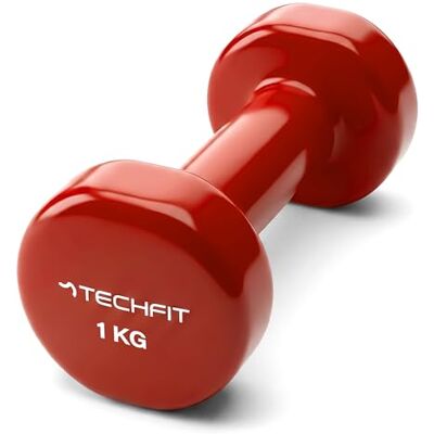 TechFit Neopren-Hantel, Gusseisen-Gymnastikhanteln mit rutschfester Beschichtung für Fitness, Körpergewichtstraining, Aerobic, Kraft- und Straffungsübungen, ergonomischer Griff, 1 Stk., 1 kg TechFit Neopren-Hantel, Gusseisen-Gymnastikhanteln mit rutschfester Beschichtung für Fitness, Körpergewichtstraining, Aerobic, Kraft- und Straffungsübungen, ergonomischer Griff, 1 Stk., 1 kg