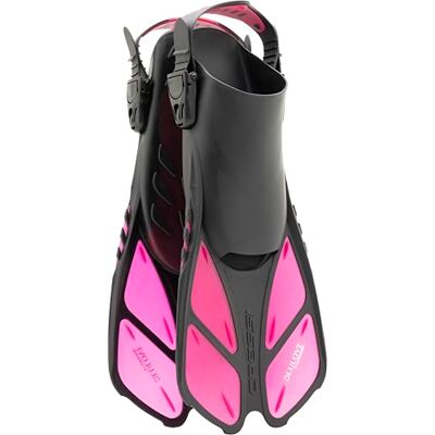 CRESSI Fins Bonete Translucent Pink S/M Kurze Flossen für Erwachsene, Verstellbar, Widerstandsfähig, Leicht, Reisegeeignet, Rosa Transluzent, S/M CRESSI Fins Bonete Translucent Pink S/M Kurze Flossen für Erwachsene, Verstellbar, Widerstandsfähig, Leicht, Reisegeeignet, Rosa Transluzent, S/M