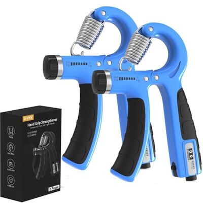 U-VKK Handtrainer, Blau 2er-Set Handtrainer Unterarmtrainer,Verstellbarer Griff 5-60 kg,Hand Unterarm Trainingsgerät,Grip Griffkraft Trainer,Rutschfester Griff,Für Sportler und Wiederherstellung der Hand U-VKK Handtrainer, Blau 2er-Set Handtrainer Unterarmtrainer,Verstellbarer Griff 5-60 kg,Hand Unterarm Trainingsgerät,Grip Griffkraft Trainer,Rutschfester Griff,Für Sportler und Wiederherstellung der Hand