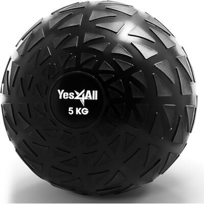 Yes4All Slam Ball, Medicine Ball, Dynamic 5 kg, Schwarz Yes4All Slam Ball, Medicine Ball, Dynamic 5 kg, Schwarz