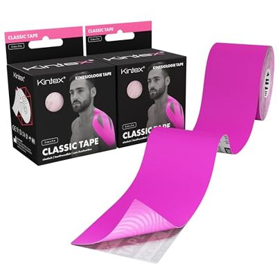 Kintex Kinesiologie Tape 2 Rollen 5 cm x 5 m, elastisch & wasserfest Kintex Kinesiologie Tape 2 Rollen 5 cm x 5 m, elastisch & wasserfest