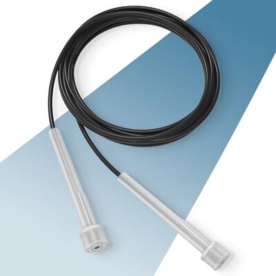 PORTENTUM verstellbares Speed-Springseil – leichtes Fitness-Sprungseil für Damen, Herren und Kinder, ideal für Workout und Speed Skipping – Länge: 2,8 m. PORTENTUM verstellbares Speed-Springseil – leichtes Fitness-Sprungseil für Damen, Herren und Kinder, ideal für Workout und Speed Skipping – Länge: 2,8 m.