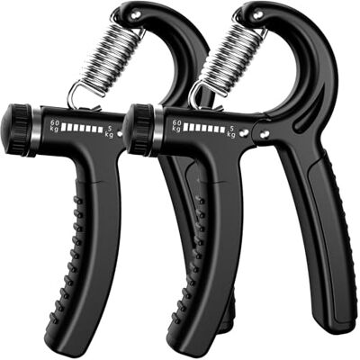 U-VKK Hand Trainer, Glänzendes Schwarz Verstellbarer Unterarm- und Griffkrafttrainer (5–60 kg), mit rutschfestem Griff, kompakt und tragbar für Sportler und die Handrehabilitation U-VKK Hand Trainer, Glänzendes Schwarz Verstellbarer Unterarm- und Griffkrafttrainer (5–60 kg), mit rutschfestem Griff, kompakt und tragbar für Sportler und die Handrehabilitation
