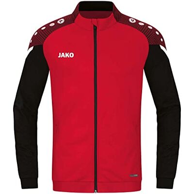 JAKO Herren Polyesterjacke Performance, Rot/Schwarz, M JAKO Herren Polyesterjacke Performance, Rot/Schwarz, M