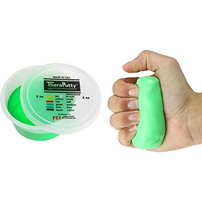 Cando Antimikrobielle TheraPutty Handtrainingsknete – Mittlerer Widerstand (Grün, 85 g) Hygienisches Griffkraft- & Krafttraining für Physiotherapie & Ergotherapie Cando Antimikrobielle TheraPutty Handtrainingsknete – Mittlerer Widerstand (Grün, 85 g) Hygienisches Griffkraft- & Krafttraining für Physiotherapie & Ergotherapie
