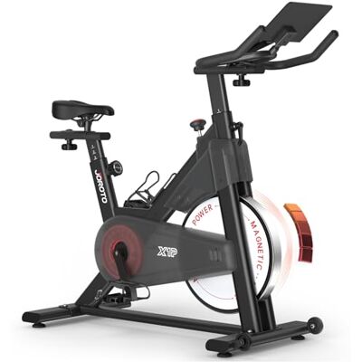JOROTO Heimtrainer Fahrrad mit Magnetischem Widerstand, Ergometer Hometrainer mit RPM Monitor, Spezialisiertes Indoor-Cycling-Bike, 15 kg Schwungrad Bis 150 kg 11,8 Zoll Tablet-Halter (Schwarz) JOROTO Heimtrainer Fahrrad mit Magnetischem Widerstand, Ergometer Hometrainer mit RPM Monitor, Spezialisiertes Indoor-Cycling-Bike, 15 kg Schwungrad Bis 150 kg 11,8 Zoll Tablet-Halter (Schwarz)