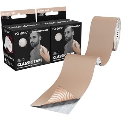 Kintex Kinesiologie Tape 2 Rollen 5 cm x 5 m, elastisch & wasserfest Kintex Kinesiologie Tape 2 Rollen 5 cm x 5 m, elastisch & wasserfest