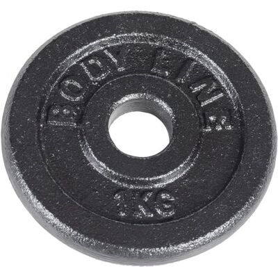 Bodyline 1 kg schwere Scheibe aus Gusseisen für Langhantel-, Kurzhantel- und Gewichtheben — Durchmesser 25 mm — für Fitnessstudio, Fitness, Heimtraining Bodyline 1 kg schwere Scheibe aus Gusseisen für Langhantel-, Kurzhantel- und Gewichtheben — Durchmesser 25 mm — für Fitnessstudio, Fitness, Heimtraining