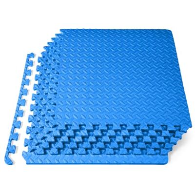 ProsourceFit Puzzle Exercise Mat ½ in, Eva Interlocking Foam Floor Tiles for Home Gym, Mat for Home Workout Equipment, Floor Padding for Kids, Blue, 24 in x 24 in x ½ in, 24 Sq Ft 6 Tiles ProsourceFit Puzzle Exercise Mat ½ in, Eva Interlocking Foam Floor Tiles for Home Gym, Mat for Home Workout Equipment, Floor Padding for Kids, Blue, 24 in x 24 in x ½ in, 24 Sq Ft 6 Tiles