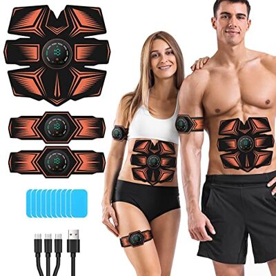 GROSBEAK EMS Bauchtrainer Trainingsgerät, EMS Elektrische Muskelstimulation, USB Wiederaufladbar Bauchmuskeln Stimulationsgerät 8 Modi & 19 Intensitäten für Bauch, Arm, Hips, Bein, Männer & Frauen GROSBEAK EMS Bauchtrainer Trainingsgerät, EMS Elektrische Muskelstimulation, USB Wiederaufladbar Bauchmuskeln Stimulationsgerät 8 Modi & 19 Intensitäten für Bauch, Arm, Hips, Bein, Männer & Frauen