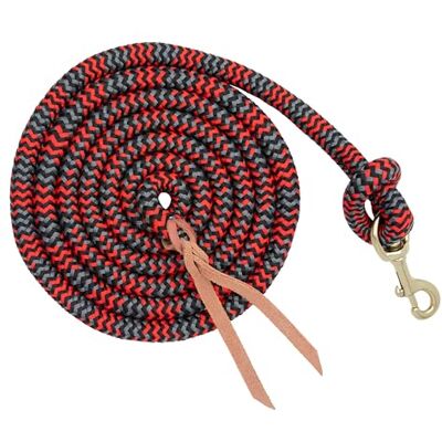 Weaver Equine Weaver Leather Cowboy-Leine mit Schnappverschluss, 1,6 cm x 3 m Blei, Schwarz/Rot/Grau, 5/8" x 10' Weaver Equine Weaver Leather Cowboy-Leine mit Schnappverschluss, 1,6 cm x 3 m Blei, Schwarz/Rot/Grau, 5/8" x 10'