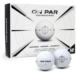ON PAR Distance Max Golfbälle – 12er-Pack für verbesserte Distanz, Kontrolle und Genauigkeit, ideales Golfgeschenk für alle Schwunggeschwindigkeiten mit kräftiger Zielgrafik, Premium-Golfzubehör, Weiß ON PAR Distance Max Golfbälle – 12er-Pack für verbesserte Distanz, Kontrolle und Genauigkeit, ideales Golfgeschenk für alle Schwunggeschwindigkeiten mit kräftiger Zielgrafik, Premium-Golfzubehör, Weiß