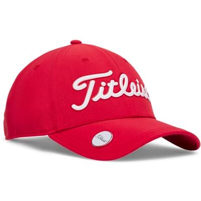 Titleist Players Performance Ballmarker Golfkappe, Rot/Weiß, verstellbar Titleist Players Performance Ballmarker Golfkappe, Rot/Weiß, verstellbar