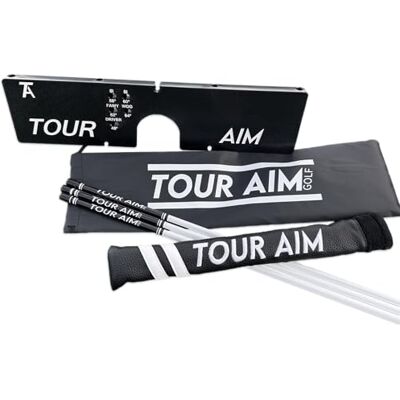 Tour Aim 2.0 Golf-Trainingshilfe mit 3 Ausrichtungsstäben und 5 Schaukelflugzeug-Funktionen, verbessert Ziel und Ausrichtung, 5 Verschiedene Schwungplane-Winkel, tragbare Trainingshilfe für drinnen Tour Aim 2.0 Golf-Trainingshilfe mit 3 Ausrichtungsstäben und 5 Schaukelflugzeug-Funktionen, verbessert Ziel und Ausrichtung, 5 Verschiedene Schwungplane-Winkel, tragbare Trainingshilfe für drinnen