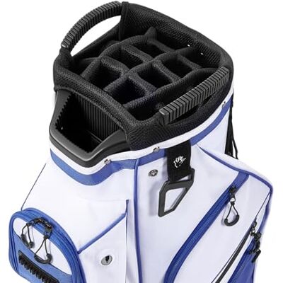 VEVOR Golfbag mit 15-facher Einteilung, Golftasche mit Ergonomischem Schultergurt Durchgehenden Trennfächern Regenhaube Stautaschen, Caddybag aus Leichtem Polyester für Herren Damen Golf Cartbag VEVOR Golfbag mit 15-facher Einteilung, Golftasche mit Ergonomischem Schultergurt Durchgehenden Trennfächern Regenhaube Stautaschen, Caddybag aus Leichtem Polyester für Herren Damen Golf Cartbag