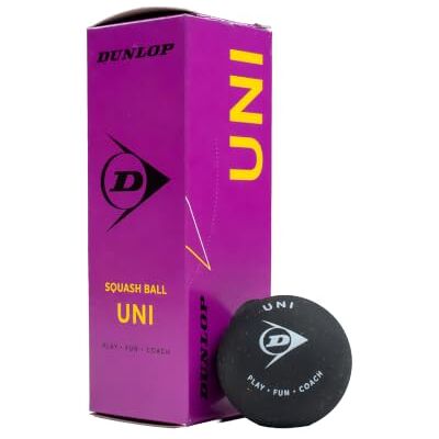 Dunlop Squashbälle Uni, 3 Bälle Trainingsball mit langsamem Bounce 3er-Pack Dunlop Squashbälle Uni, 3 Bälle Trainingsball mit langsamem Bounce 3er-Pack