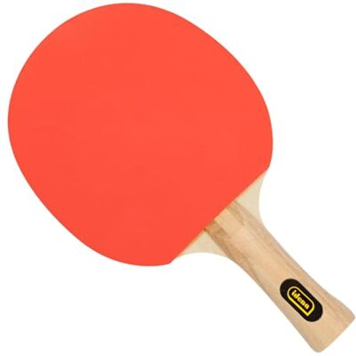 Idena 40202 Tischtennisschläger Training, mit Griff aus Holz und Gummibelag in Rot und Schwarz, Schläger für Anfänger, Verein und Freizeit Idena 40202 Tischtennisschläger Training, mit Griff aus Holz und Gummibelag in Rot und Schwarz, Schläger für Anfänger, Verein und Freizeit