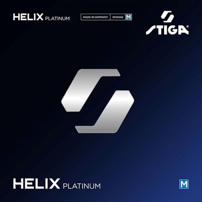Stiga Helix Platinum M Rot 2,2 – Premium-Tischtennisbelag für Offensive Allroundspieler, 47,5° mittelharter Schwamm Stiga Helix Platinum M Rot 2,2 – Premium-Tischtennisbelag für Offensive Allroundspieler, 47,5° mittelharter Schwamm