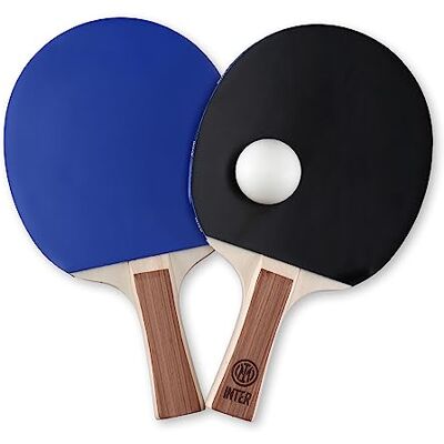 Inter Tischtennisschläger mit Logo und Set mit Zwei Bällen Kinder und Erwachsene isten Offizielles Produkt Inter Tischtennisschläger mit Logo und Set mit Zwei Bällen Kinder und Erwachsene isten Offizielles Produkt