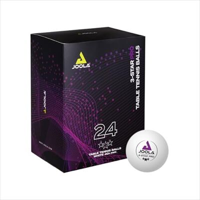 JOOLA Tischtennisbälle 3-Star PRO 40+mm Durchmesser, 3-Stern Premium Tischtennis Bälle Indoor und Outdoor Kompatibel, Weiß JOOLA Tischtennisbälle 3-Star PRO 40+mm Durchmesser, 3-Stern Premium Tischtennis Bälle Indoor und Outdoor Kompatibel, Weiß
