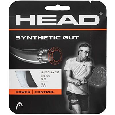HEAD Synthetic gut Tennis-Saite, Weiß, 1.30 Mm / 16 g HEAD Synthetic gut Tennis-Saite, Weiß, 1.30 Mm / 16 g