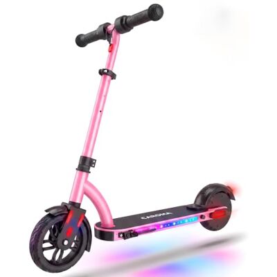 Caroma Elektroroller für Kinder von 6-12 Jahren, 150W Motor bis 16 km/h E Scooter, Faltbarer E Roller mit Bunte Leuchten & LED-Display,80 Min. Fahrzeit, Einstellbare Geschwindigkeit & Höhe Caroma Elektroroller für Kinder von 6-12 Jahren, 150W Motor bis 16 km/h E Scooter, Faltbarer E Roller mit Bunte Leuchten & LED-Display,80 Min. Fahrzeit, Einstellbare Geschwindigkeit & Höhe