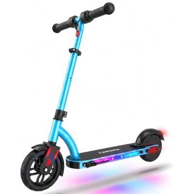 Caroma Elektroroller für Kinder von 6-12 Jahren, 150W Motor bis 16 km/h E Scooter, Faltbarer E Roller mit Bunte Leuchten & LED-Display,80 Min. Fahrzeit, Einstellbare Geschwindigkeit & Höhe Caroma Elektroroller für Kinder von 6-12 Jahren, 150W Motor bis 16 km/h E Scooter, Faltbarer E Roller mit Bunte Leuchten & LED-Display,80 Min. Fahrzeit, Einstellbare Geschwindigkeit & Höhe