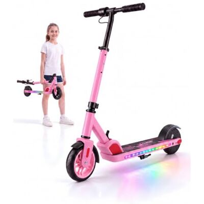 Caroma Elektroroller für Kinder von 6-12 Jahren, 150W Motor bis 16 km/h E Scooter, Faltbarer E Roller mit Bunte Leuchten & LED-Display,80 Min. Fahrzeit, Einstellbare Geschwindigkeit & Höhe Caroma Elektroroller für Kinder von 6-12 Jahren, 150W Motor bis 16 km/h E Scooter, Faltbarer E Roller mit Bunte Leuchten & LED-Display,80 Min. Fahrzeit, Einstellbare Geschwindigkeit & Höhe