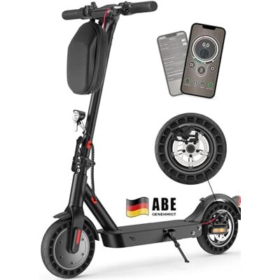 iScooter E Scooter mit Straßenzulassung 30-40 km Reichweite, Duales Bremssystem, 8,5-10 Zoll Elektroroller 20km/h, Elektro Scooter bis 120kg für mittlere und lange Pendelstrecken iScooter E Scooter mit Straßenzulassung 30-40 km Reichweite, Duales Bremssystem, 8,5-10 Zoll Elektroroller 20km/h, Elektro Scooter bis 120kg für mittlere und lange Pendelstrecken